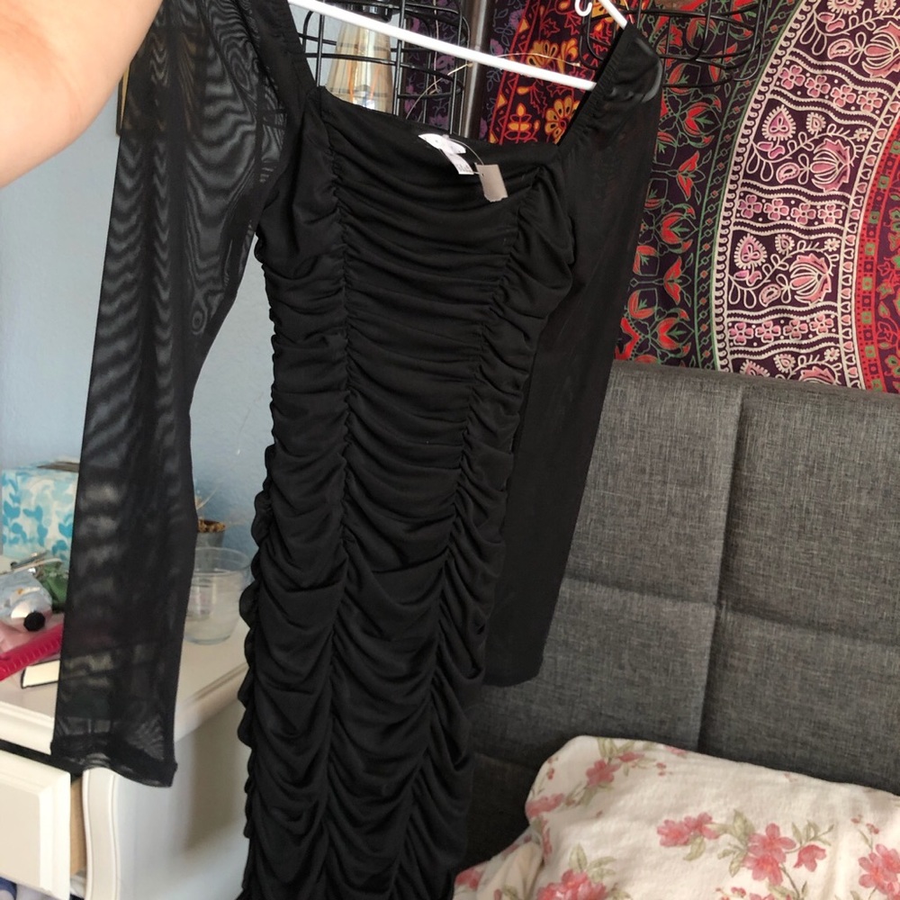 nordstrom black bodycon leith dress